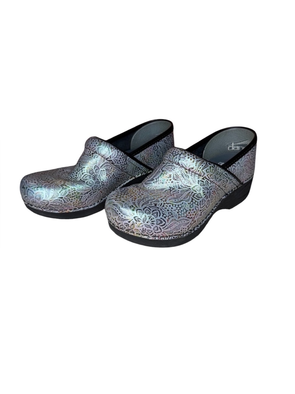 Dansko XP 2.0 multicolored iridescent clogs